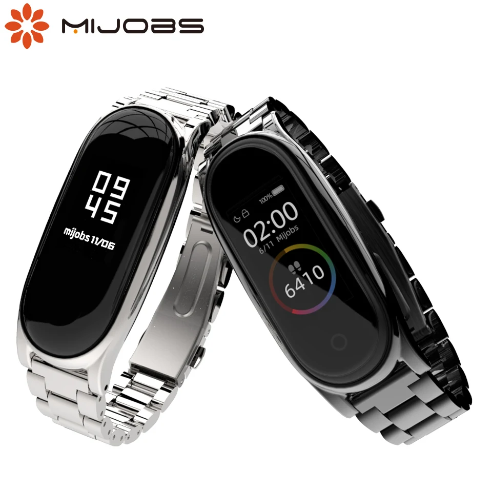 Correa para Xiaomi Mi Band 5 6 7 NFC Pulsera de metal global para Mi Band 4  Correa Pulsera de acero inoxidable para Miband 7 Correa - AliExpress