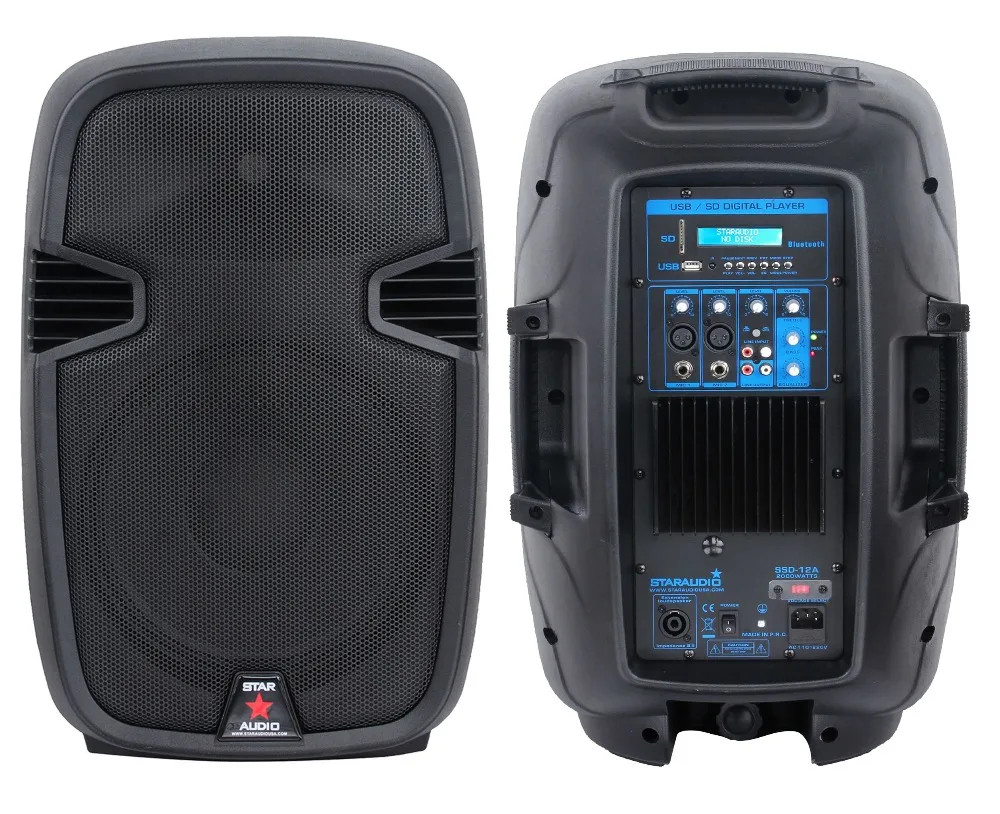 2000w 12inch dj pa pro powered speakers 