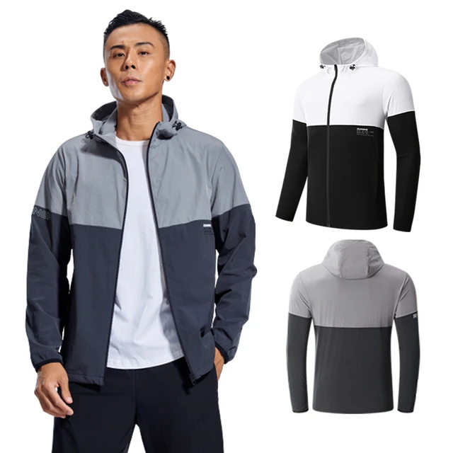 Men Running Sport Jacket Gym Fitness Hoodies Male Sportswear