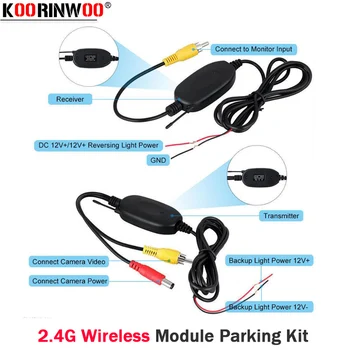 

Koorinwoo Car Number License Plate Frame Camera Night Vision Reverse Backup Car Rear view Camera Auto Accessory With Monitor Kit