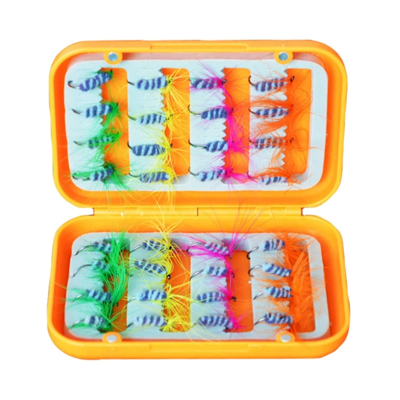 

32pcs/set Boxed Trout Nymph Fly Fishing Lures Dry Flies Ice Fishing Artificial Insect Bait With Storage Case Fishing Supplies