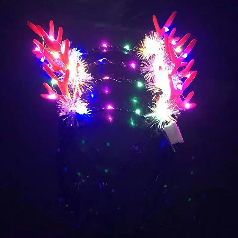 Светодиодный светящийся мигающий головной убор в форме гирлянды головная повязка для волос обруч игрушка ребенок день рождения Рождество