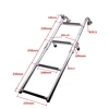 Boat Accessories Marine 4 Step Folding Ladder Boat Marine Stainless Steel Pontoon Ladder Polished 2+2 Step ► Photo 3/6