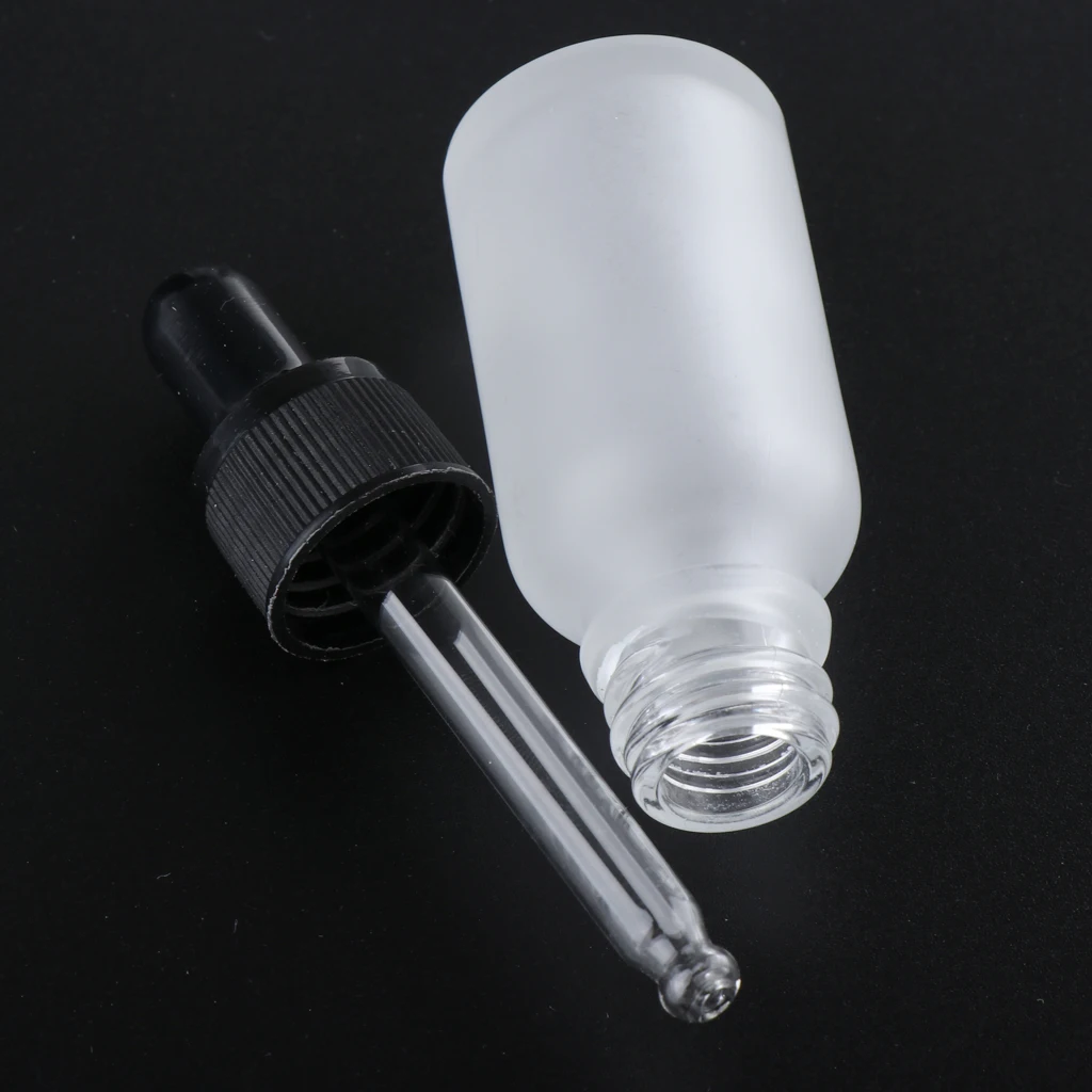 3Pcs Empty Eye Dropper Bottles Essential Oils Dispenser Perfume Glass Liquid Pipette Vials 30ml