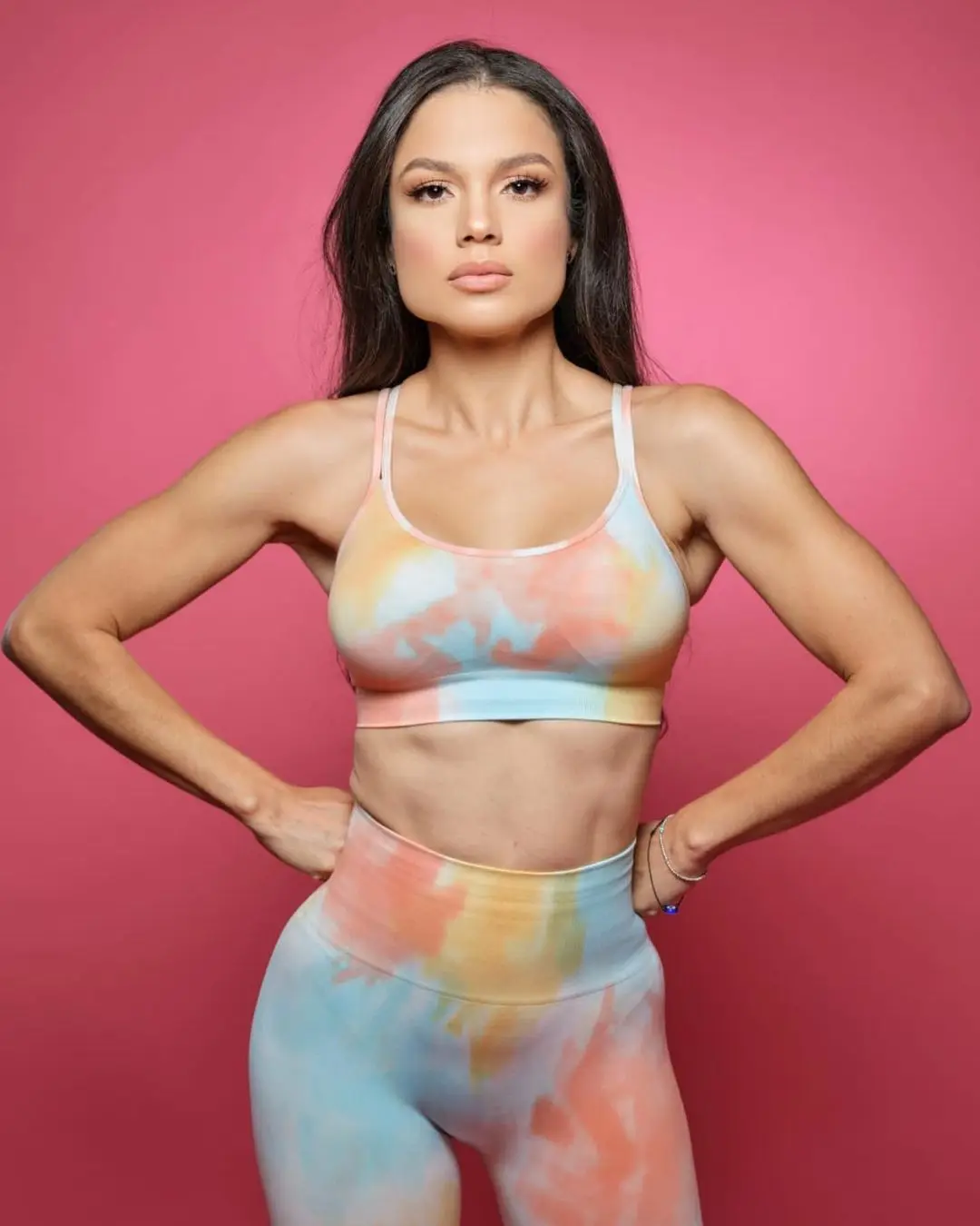 Tie Dye Women's Sportswear Yoga Set Two Piece Set Women Fitness Leggings Bras Workout Clothes Sports Gym Clothing Gym Set