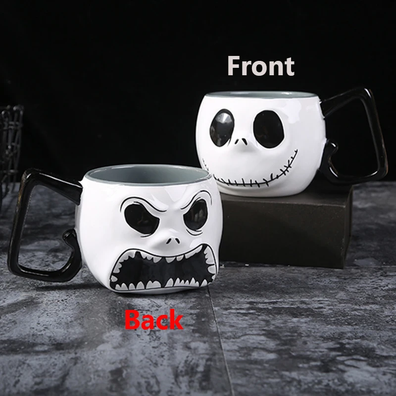 

New Arrival Two-sided 700mL Jack Skellington Mug, "The Nightmare Before Christmas" Cartoon Coffee Mug Tea Cup Best Gift for Kids