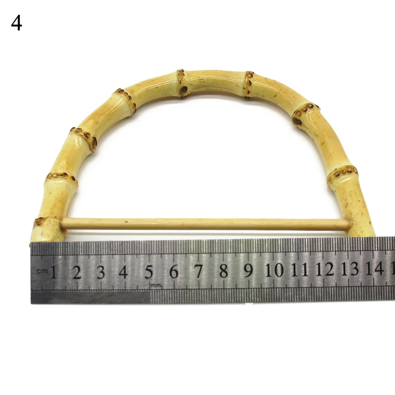 1 шт D форма бамбуковая сумка ручные сумки для изготовления сумок аксессуары для замены модные коричневые деревянные для сумок ручки - Цвет: 4