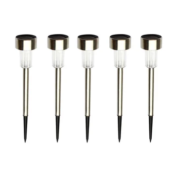 

5Pcs Led Lawn Lamp Solar Panel Led Spike Spot Lamp Lawn Light Landscape Garden Path Lawn Solar Lamps Outdoor Grounding Light Rgb
