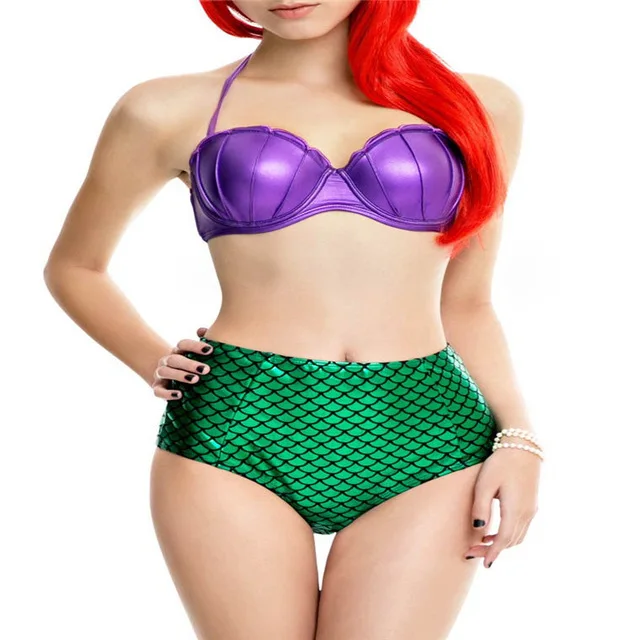 Hirigin Для женщин бандажный купальник бикини пуш-ап бюстгальтер Mermaid купальник в виде ракушки, одежда для плавания и купания, комплект из 2 пред... 15 Hirigin Для женщин бандажный купальник бикини пуш-ап бюстгальтер Mermaid купальник в виде ракушки, одежда для плавания и купания, комплект из 2 пред... 15