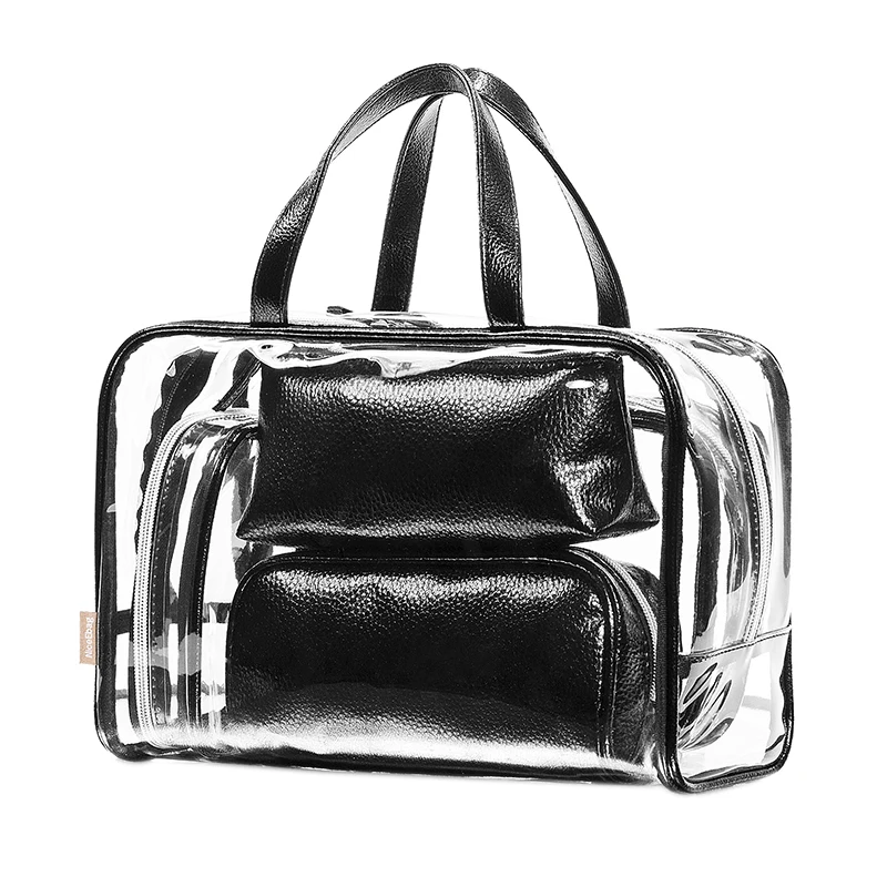 

Travel Five-piece Wash Transparent Cosmetic Bag PVC Women Clear Makeup Bags Beauty Case Make Up Organizer Storage Bath Wash Bag