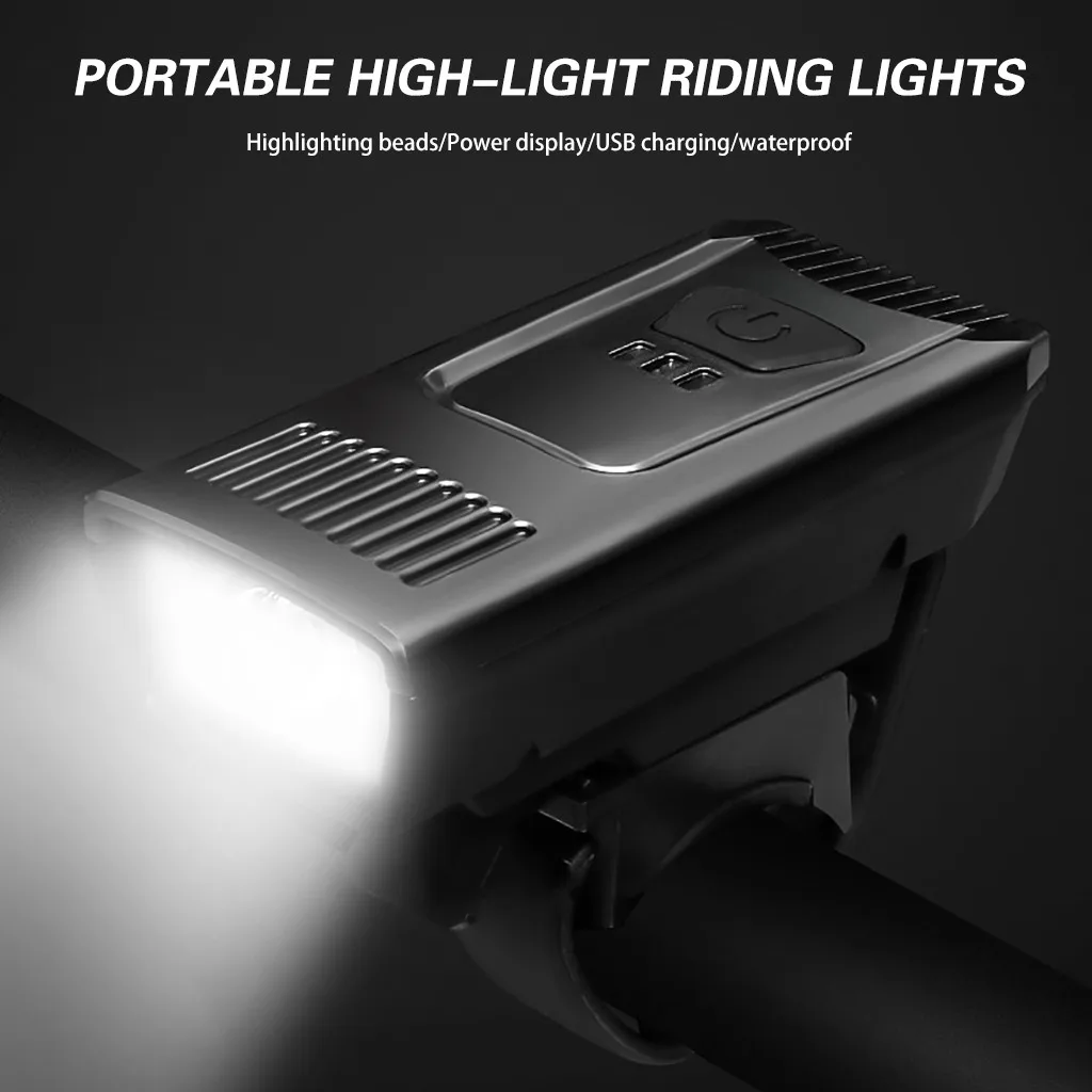 Велосипедный светильник, перезаряжаемый от USB, велосипедный светильник, водонепроницаемый светодиодный светильник на голову, лампа для велосипеда, аксессуары для ночной езды, мигающий светильник# YL5