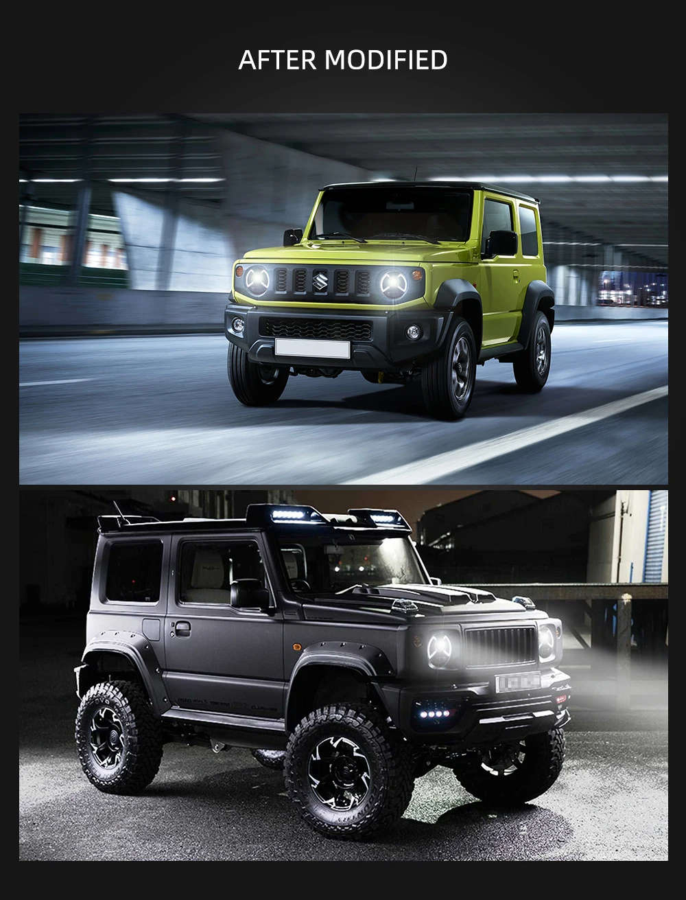 VLAND завод для автомобилей головной светильник для JIMNY светодиодный налобный фонарь LED DRL с Добро пожаловать светильник с синим+ игра и штепсельная вилка+ бифокальный
