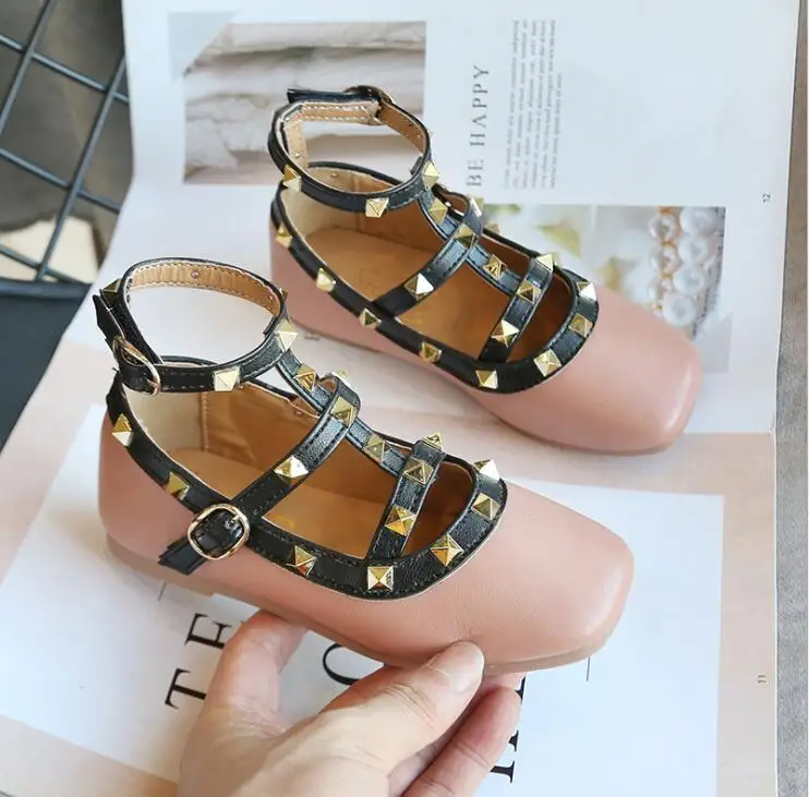 Kids Leather Shoes children Casual Shoes Girls Roman shoes Party Sneakers all size 21-35 - Цвет: Photo Color