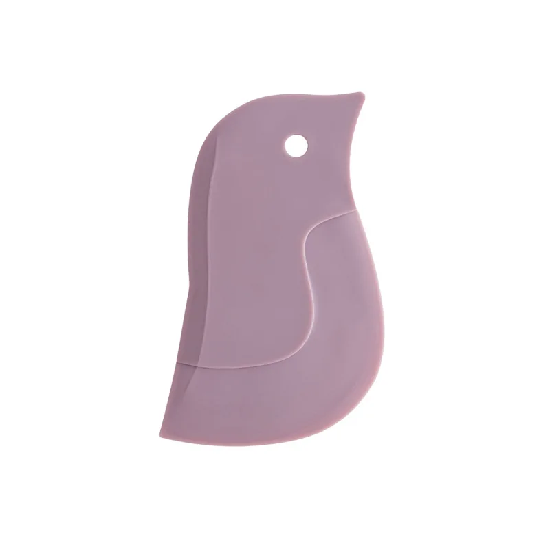 Пингвины Мультфильм силиконовый скребок зазор очиститель кухонный инструмент для выпечки многофункциональный/Торт/блюдо скребок для соскребания инструмент для очистки масла - Цвет: Pink