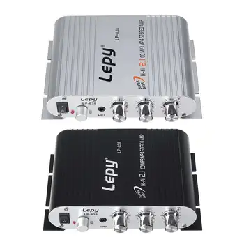 

Lepy LP-838 12V Car Amplifier Hi-Fi 2.1 CH Channel MP3 MP4 DVD Phone Radio Audio Stereo Bass Speaker ooster Player 20Hz-20KHz