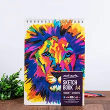 Художественная книга для эскизов А4, художественная бумага для эскизов, 50 листов, Водорастворимая цветная свинцовая живопись, эскиз, ручка, белая кардбен