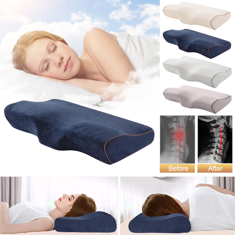 Ортопедическая подушка для сна из пены с эффектом памяти, латексная подушка для шеи, мягкая подушка для медленного отскока, массажер для здоровья шейки матки