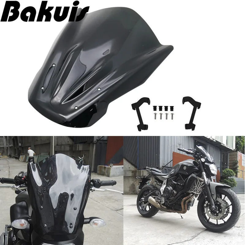 Ветровые дефлекторы с монтажным кронштейном лобовое стекло для YAMAHA MT07 mt-07 MT 07 FZ-07 FZ07 FZ 07- чехол для экрана