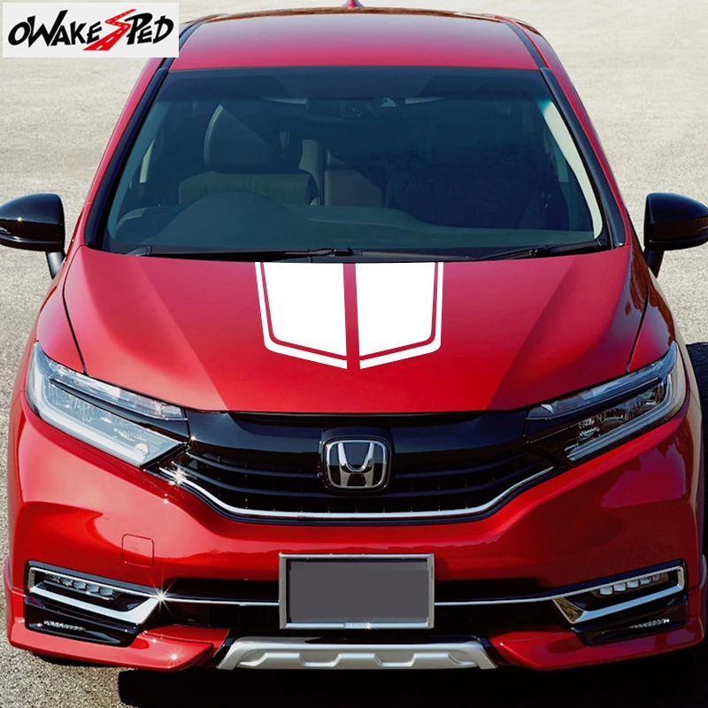 1 Набор наклеек на капот автомобиля полоски для Honda шаттл гоночный Спорт