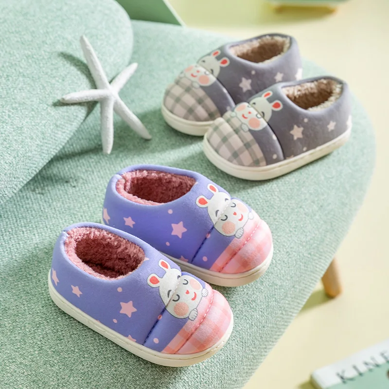 girls leather shoes Kids Cotton Winter Indoor Flip Flops Non-slip Cute Shoes Home Slipper Fashion Warm Children Baby Boys Girls Slippers Miaoyoutong best children's shoes