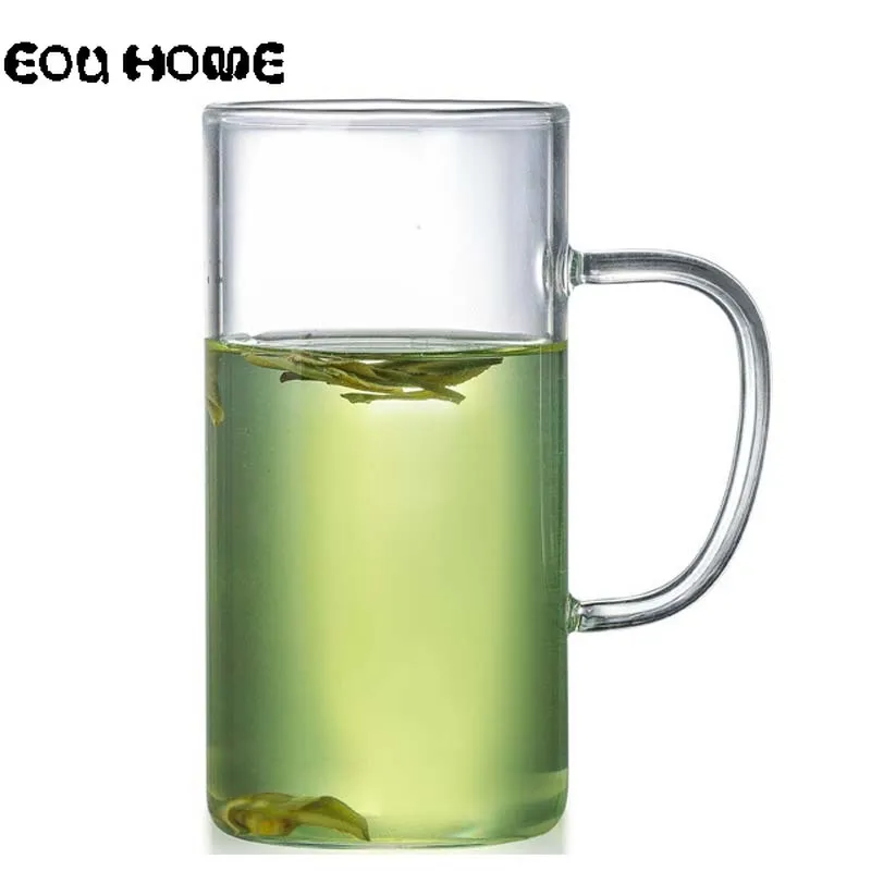Кружка для воды из боросиликатного стекла короткая стильная кружка питья кофе