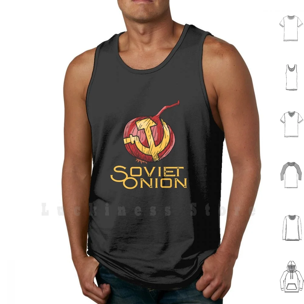 Canottiere Di Cipolla Sovietica Gilet Senza Maniche Idee Regalo Russia Gdr Unione Sovietica Cipolla Unione Sovietica Falce Martello Divertente Russo