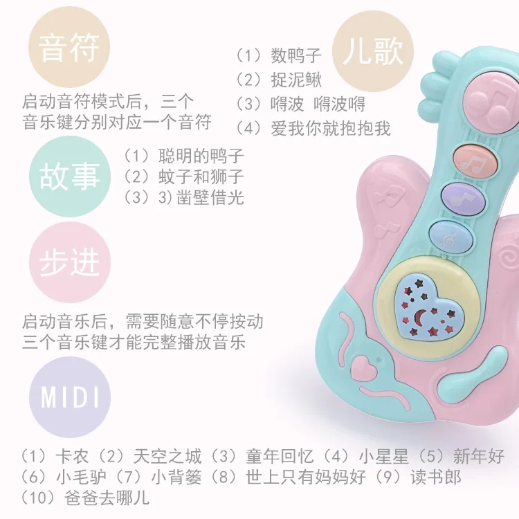 Infant Music Rattle Music Drum Newborns Projection Story Machine Toy Early Childhood Educational Toy CHILDREN'S Musical Instrume