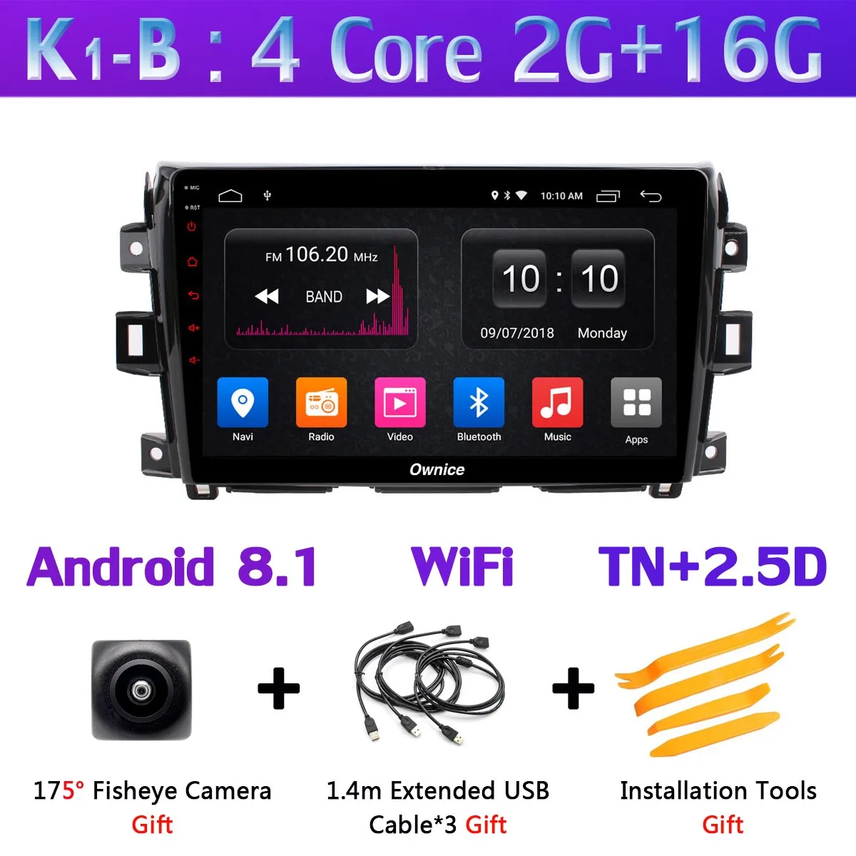 10," 360 ° панорамный автомобильный dvd-плеер на основе Android для Nissan NAVARA Frontier NP300 Renault Alaskan 2011- радио DSP CarPlay 4G LTE - Цвет: K1-B