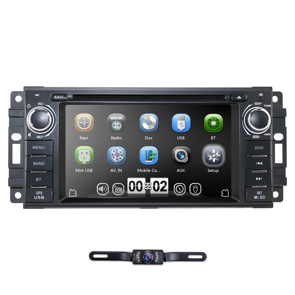Camera1 1din 6," Автомобильный мультимедийный плеер для Jeep/Chrysler/Dodge/Liberty/Wrangler/Sebring/Grand Cherokee радио gps автомобильный монитор головное устройство - Цвет: Camera1