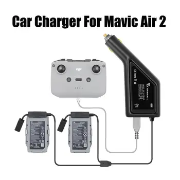 

Mavic Air 2 Car Charger 3-in-1 Dual Battery Remote Charger with USB Port for DJI MAVIC Air 2 Drone Accessories