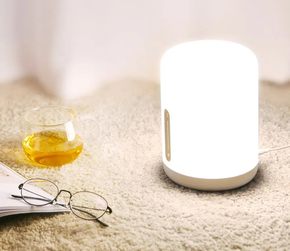 Xiao mi jia прикроватная лампа 2 Smart Light Голосовое управление сенсорный выключатель mi home приложение Светодиодная лампа для Apple Homekit Siri& xiaoai часы