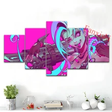 

Arcane Jinx Vi League Of Legends Tv Posters Hd Wall Art Prints Canvas 5 Pieces Pictures Home Living Room Decor Paintings Cuadros