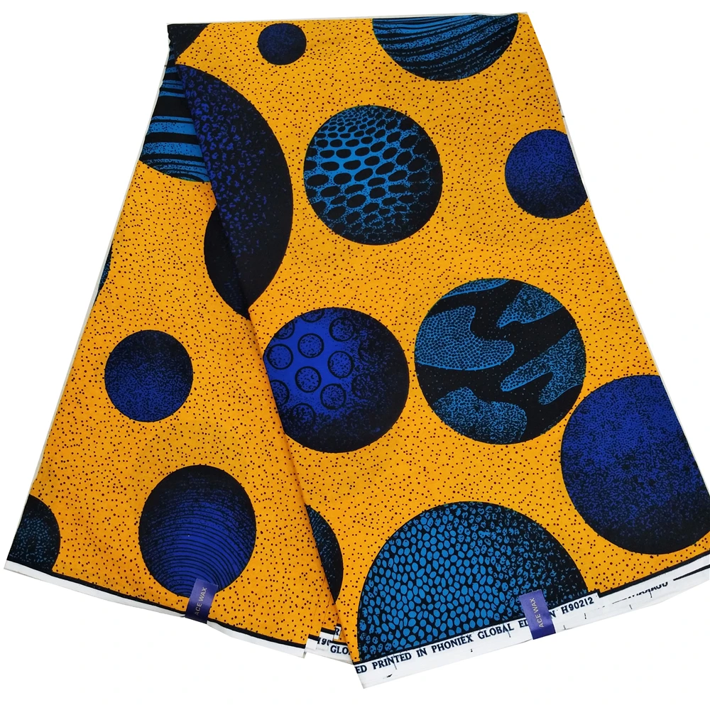 Модная Гарантированная африканская ткань, восковая печать, настоящий голландский воск, высокое качество, ткань Анкара, настоящая восковая ткань, хлопок, 6 ярдов