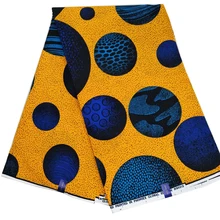 Модная Гарантированная африканская ткань, восковая печать, настоящий голландский воск, высокое качество, ткань Анкара, настоящая восковая ткань, хлопок, 6 ярдов