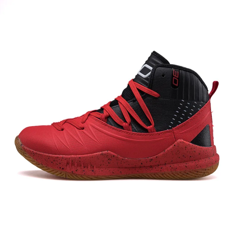 Баскетбольная обувь, увеличивающая рост, мужские армейские ботинки, высокие износостойкие дышащие кроссовки для влюбленных, трендовая Белая обувь для отдыха - Цвет: Красный