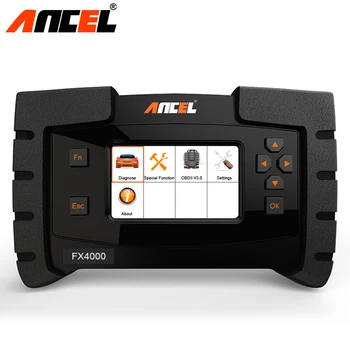 Сканер Ancel FX4000 OBD2, профессиональный полнофункциональный Автомобильный Диагностический прибор для сброса масляного обслуживания Сканер Ancel FX4000 OBD2, профессиональный полнофункциональный Автомобильный Диагностический прибор для сброса масляного обслуживания