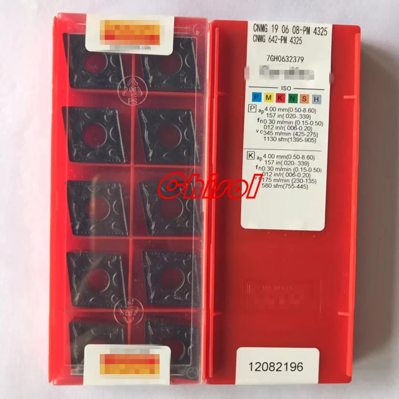 

CNMG190608-PM 4225 4325 карбидные режущие пластины для обточки CNMG190612-PM 4225 CNMG190612-PM 4325