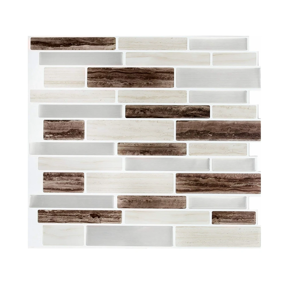 Vividtiles Peel And Stick настенная плитка микс коричневый Marblemosaic клей стикер s DIY ванная