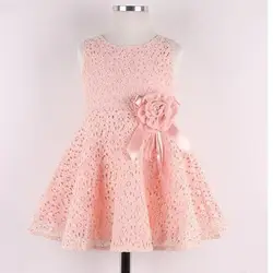 Одежда для малышей; летнее платье для девочек; элегантное платье принцессы с цветочным принтом; модное кружевное платье