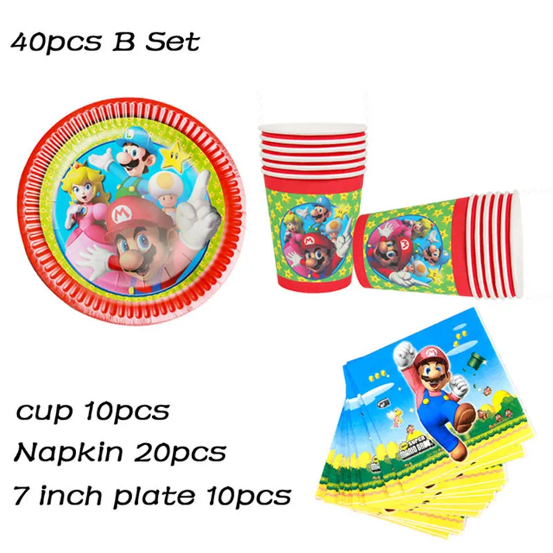 Тема "Супер Марио" пластиковые сумки для мальчиков, Детские сувениры, вечерние подарки на день рождения