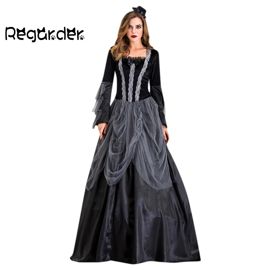 Женское винтажное средневековое таинственное кружевное готическое платье