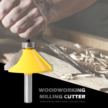 

Woodworker Milling Cutter 45 Degrees Trimming Milling Cutter Router Bit Woodworking Drill Hand Power Practical SupplyBits