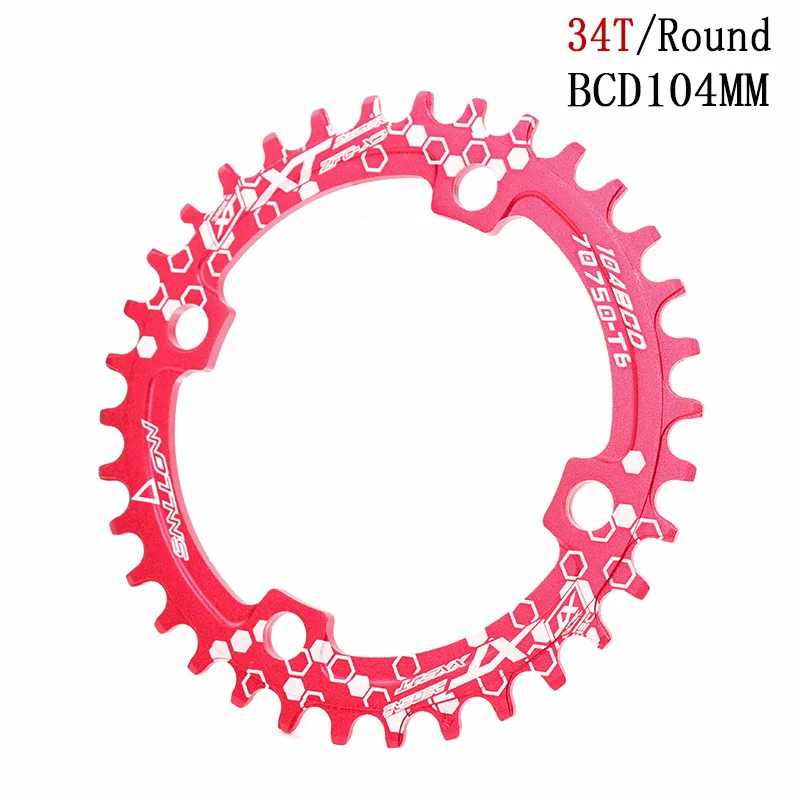 SMLLOW MTB горный велосипед диск положительный и отрицательный зуб однодисковый овальный диск 32 T/34 T/36 T/38 T сменный диск