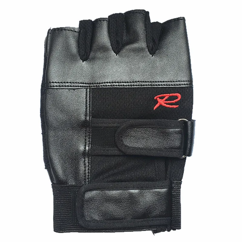 Мотоциклетные Перчатки мотоцикл для мотокросса Guantes moto экран гоночные перчатки кожа горный велосипед ATV Gant moto Половина Пальцы - Цвет: R logo