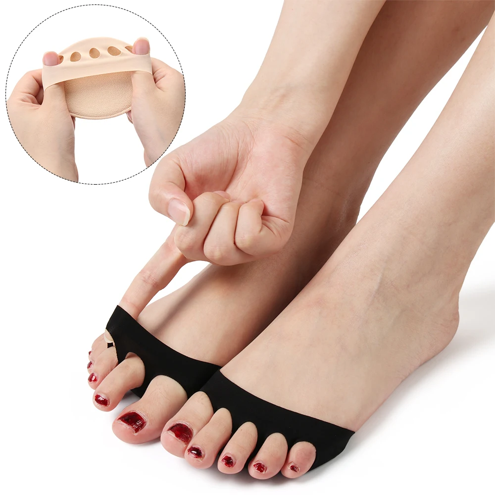 1 Pair Five Toes Forefoot Pads for Women High Heels Half Insoles Invisible Foot Pain Care Absorbs Shock Socks Toe Pad Inserts high heel pads toe socks pad