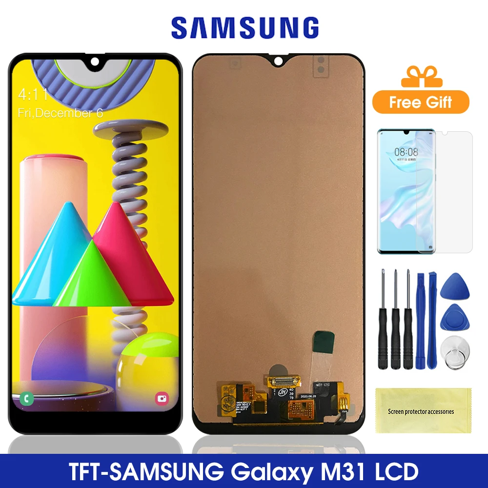 ЖК дисплей M315 для Samsung Galaxy M31 M315F/DSN M315F/DS сенсорный экран дигитайзер в сборе детали