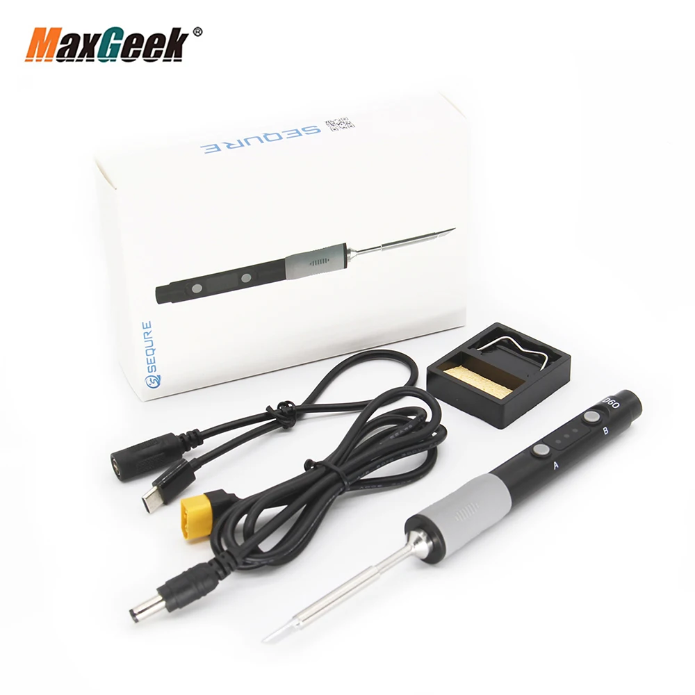 Maxgeek Новое поступление SQ D60 Mini комплект паяльника 12 24 в PD источник питания Type C порт