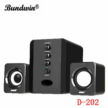 

Bundwin D-202 3D Stereo Mini Combination Subwoofer Portable Speakers Computer USB Wired PC Speaker for Phone TV