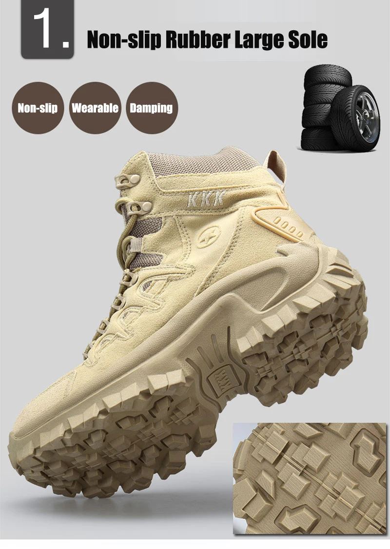 Профессиональные тактические Походные сапоги мужские водонепроницаемые армейские ботинки от попадания песка Кемпинг горные спортивные кроссовки теплые