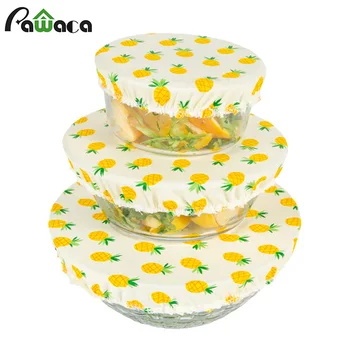 

3pcs Elastic Band Stretch Lids Set Multi Sizes Cups Bowl Pot Lid Cover Pan Cooking Food Fresh Keeping Cover Kitchen Accessories